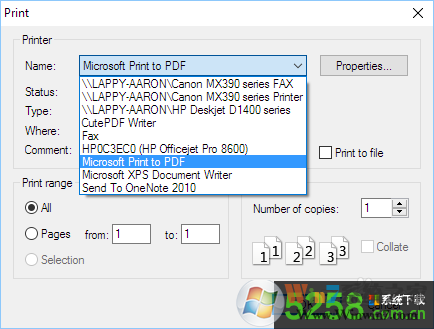 Win10系統使用Microsoft Print to PDF并打印的方法1