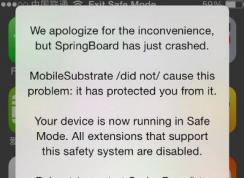 exit safe mode怎么解決?iphone頂部經常出現exit safe mode的修復方法！