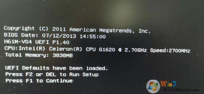 電腦開機提示UEFI Defaults have been loaded怎么解決?