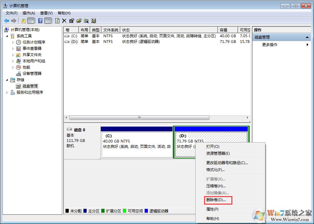 win7硬盤分區刪除教學（如何刪除win7分區硬盤）