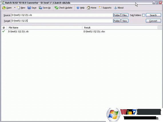 xlsx轉換xls工具_Convert XLS to XLSX(EXCEL版本批量互轉器)破解版