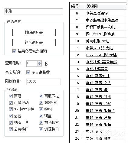 熊貓關鍵詞工具