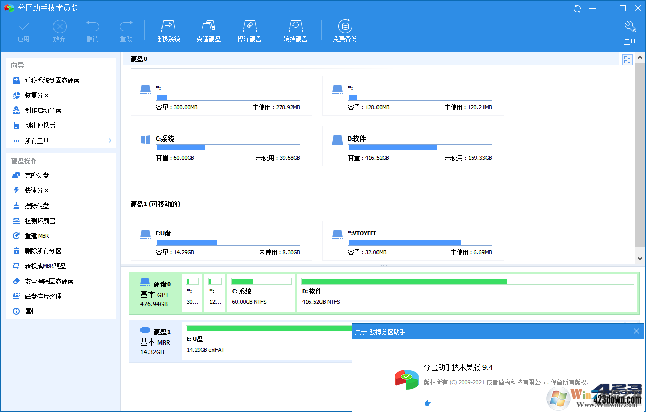 傲梅分區(qū)助手技術員破解版