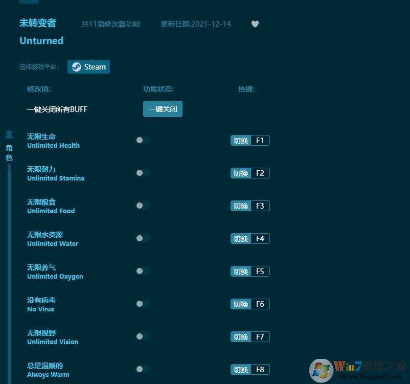 未轉變者十一項修改器 v1.8.55