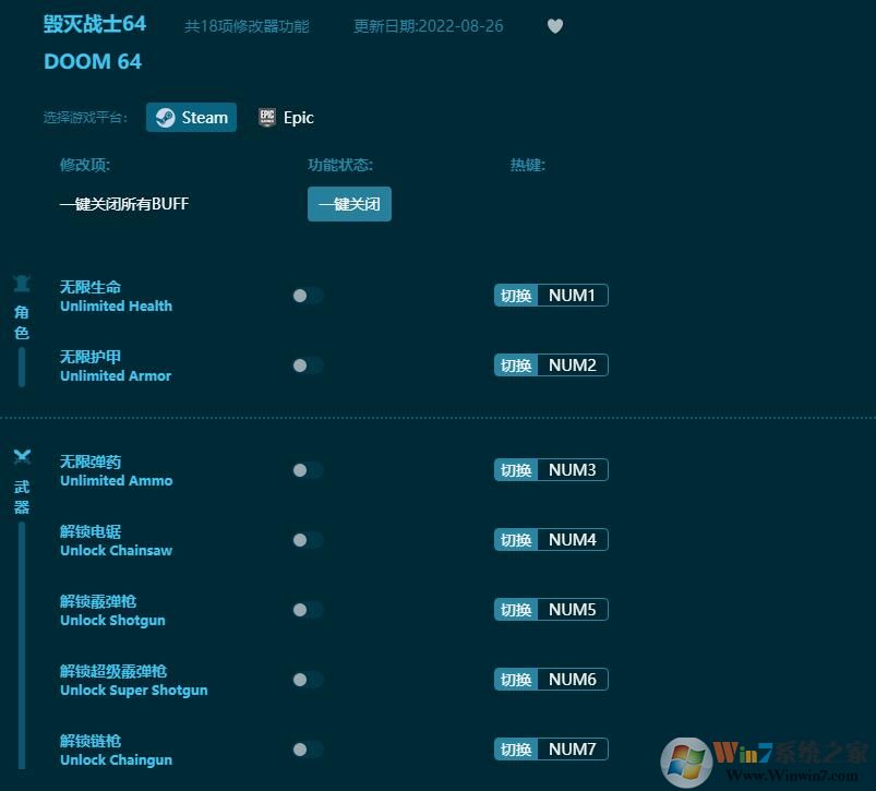 毀滅戰士64十八項修改器