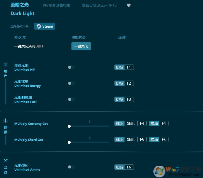 至暗之光七項修改器 v2022.10最新版