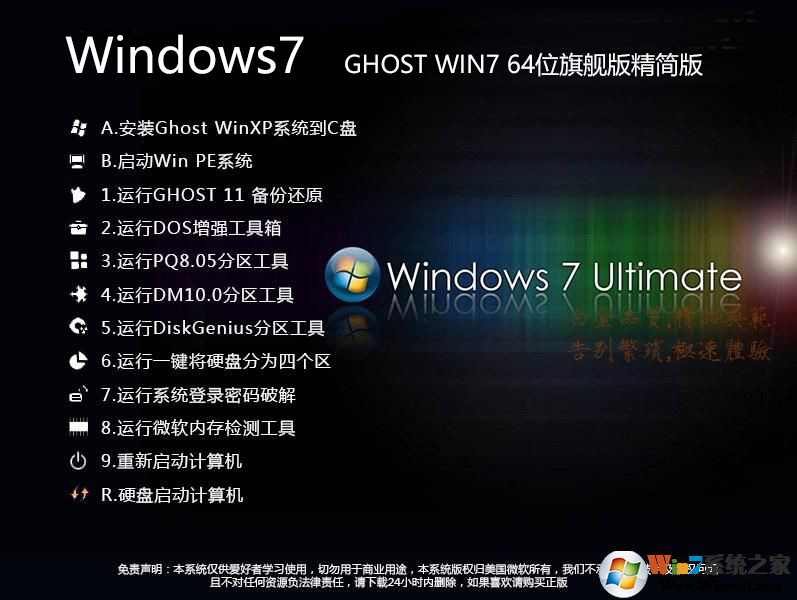 Win7精簡版GHOST WIN7 64位旗艦版V2024