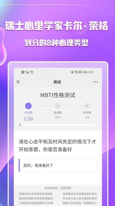 MBTI職業性格測試APP