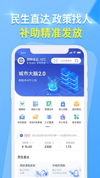 杭州城市大腦便民服務平臺