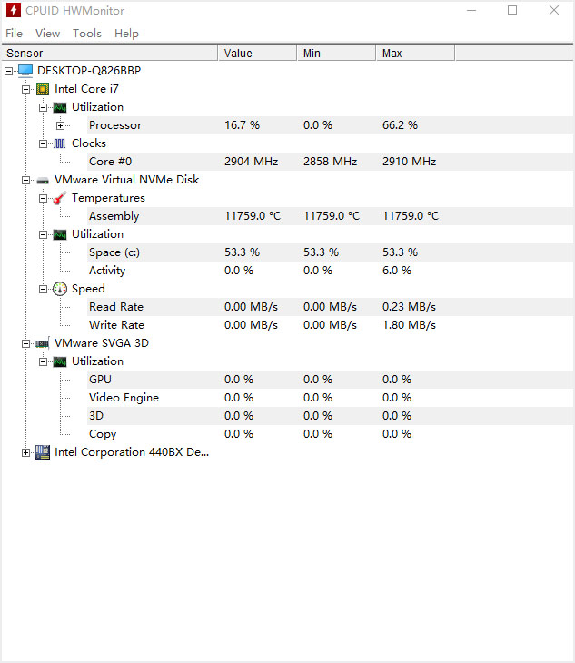 HWMonitor(電腦CPU監測軟件)