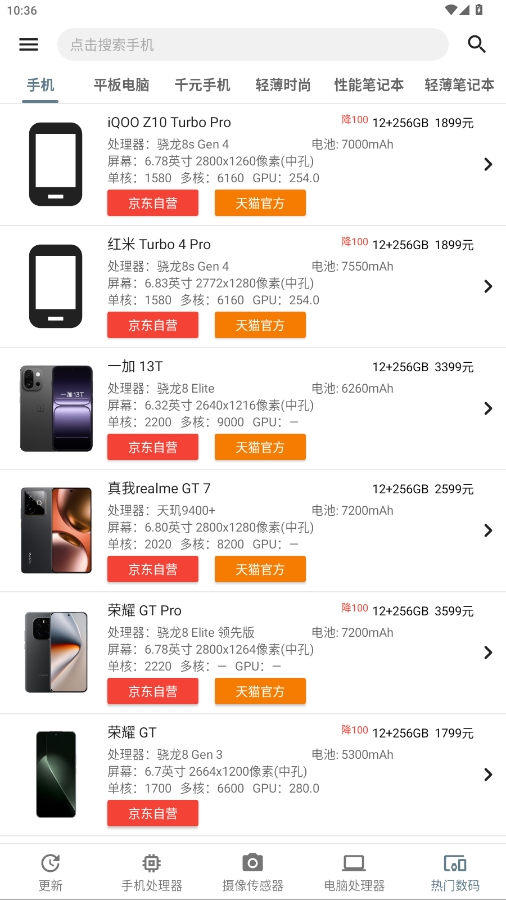 手機性能排行